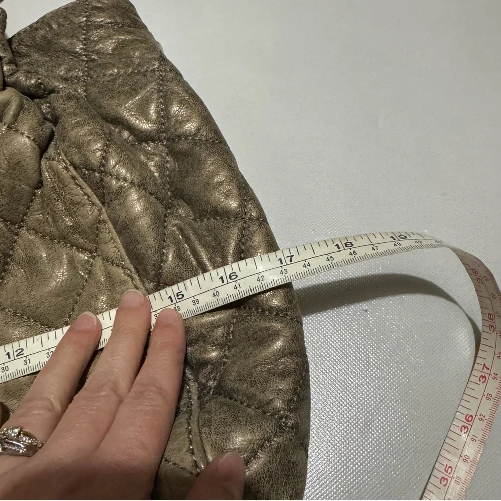 Michael Kors Large Fulton Quilted Leather‎ Tote Bag Purse Nickel Gun Metal